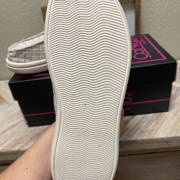 Corkys Beige Tweed Casual Slip-Ons - Picture 4 of 5